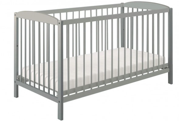Кровать POLINI Кроватка детская Polini kids Simple 101, серый (1кор)