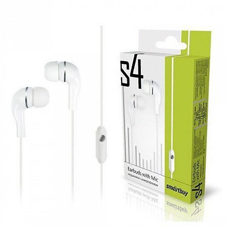 Гарнитура SMARTBUY (SBH-012K) S4 белый (коробка)