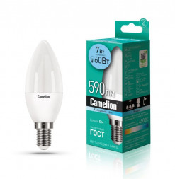 ЛАМПЫ СВЕТОДИОДНЫЕ (ЦОКОЛЬ - Е14) CAMELION (14712) LED7-C35-3/845/E14/7Вт