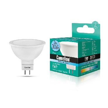 Лампа светодиодная CAMELION (11368) LED3-JCDR/845/GU5.3/3Вт
