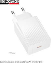 СЗУ BOROFONE (6941991122705) BAS73A 1Type-C 3.0A PD20W White