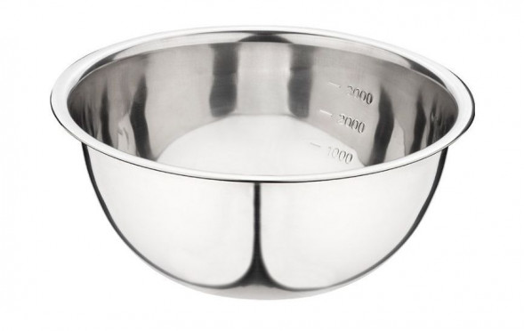 Миска MALLONY Миска Bowl-Roll-28, объем 4300 мл, из нерж стали, зеркальная полировка, диа 28 см (003279)