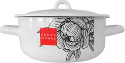 Кастрюля ЛЫСЬВА 16072/4Э Urban flower эмал 1,45л