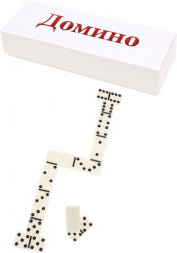 Игрушка NO NAME Домино пластиковое (15.3*5.3*3.7 см) в картонной коробке (Арт.AN03226)