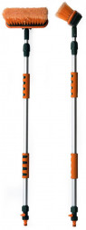 Щетка LI-SA LS013 для мытья телескоп., проточная ручка 94-160см, с запорным краном 39778