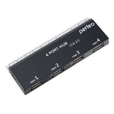 USB хаб PERFEO (PF_A4527) USB-HUB 4 PORT PF-VI-H028 черный