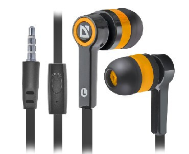 наушники-гарнитура DEFENDER (63420) PULSE 420 черный/оранжевый
