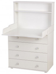 Комод POLINI Комод Polini kids Simple 2580, со стеллажом, белый (2кор)