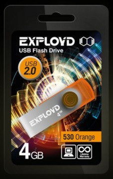 USB флэш-накопитель EXPLOYD 4GB 530 оранжевый