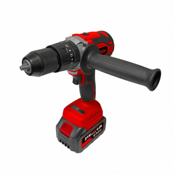 Дрель-шуруповерт EDON UAD-21BL черный/красный 21В, 2аккум., бесщеточный