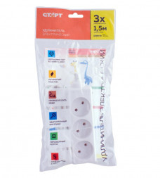 Сетевой удлинитель СТАРТ С/У S 3x1 --20 dg СТАРТ (14095) С/У S 3x1