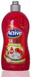 Гель-концентрат для мытья посуды ACTIVE Гель-концентрат для мытья посуды Silver &quot;Клубника и малина&quot;, 500 мл (12) 511301173