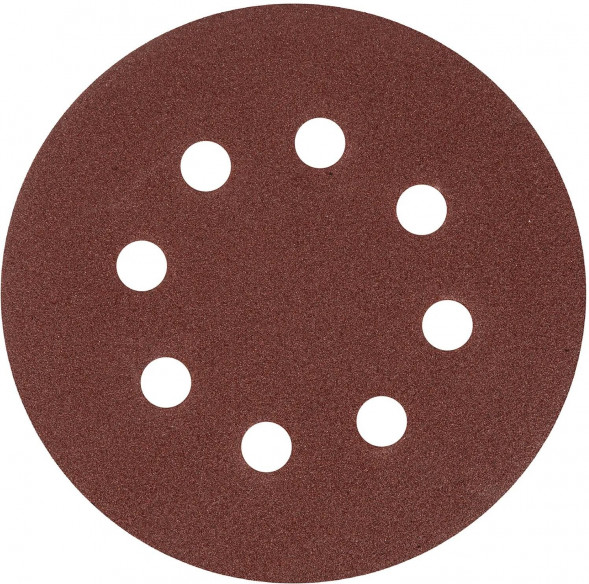 Диск абразивный MATRIX Круг абразивный на ворсовой подложке под "липучку", перфорированный, P 120, 125 мм, 5 шт.// MATRIX Круг абразивный на ворсовой подложке под "липучку", перфорированный, P 120, 125 мм, 5 шт.//