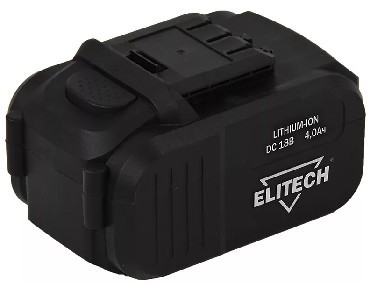 Аккумулятор ELITECH 188828 Аккумулятор 14.4В 4.0Ач LI-ION для ДА 14СЛК слайдер 1820.067500