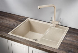 Мойка кухонная GRANULA GR-6503 ПИРИТ кварц