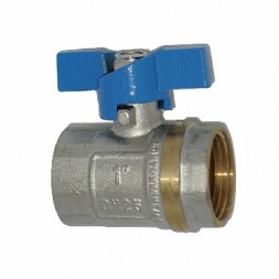 Кран шаровый TITAN 243 Кран шаровой 1 г/г бабочка-синяя/латунный