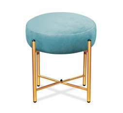 Пуфик SHEFFILTON SHT-B4 голубая пастель/золото (196553)