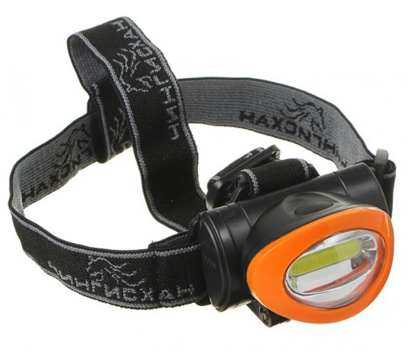 Фонарь налобный ЧИНГИСХАН Фонарь налобный 5 Вт COB LED, 3xAAA, 6,8х4 см 198-056