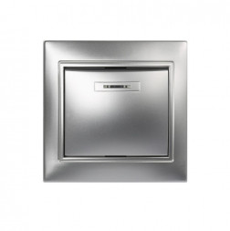 выключатель SMARTBUY (SBE-01s-10-SW1-1-c) Венера, 1-клавишный,серебрро