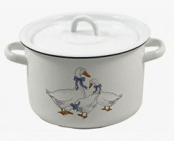 Кастрюля ЭМАЛЬ 01-1612н/4М Гуси эмал цил 3,0л