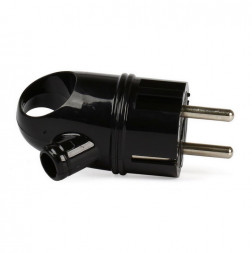 вилка SMARTBUY (SBE-16-P03-b) Вилка с кольцом с заземлением черная 16А 250В