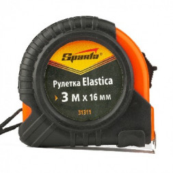 Рулетки SPARTA Рулетка Elastica, 3 м х 16 мм, обрезиненный корпус 31311