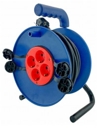 Удлинитель GLANZEN EB-30-020, на катушке, c/з, 4 роз - 30м