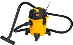 Пылесос строительный DENZEL Пылесос строительный RVC20, 1400 Вт, бак 20 л, шланг 3 м, розетка с автосинхр. 28202