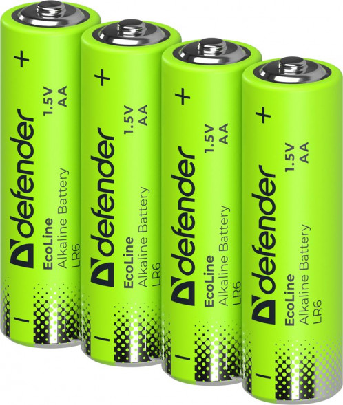 Батарейки DEFENDER (56031) LR6-4S АА, шринк, 4 шт., EcoLine