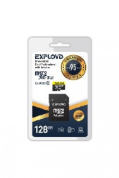 Карта памяти EXPLOYD MicroSDXC 128GB Class10 + адаптер SD (95MB/s)