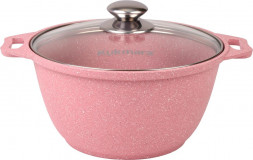 Кастрюля KUKMARA к31tsr а/пр литая 3,0л стекл/кр Trendy style rose