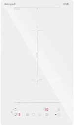 WEISSGAUFF Индукционная варочная поверхность HI 32 WFZC, конфорок: 2 шт., стеклокерамика, независимая, белый