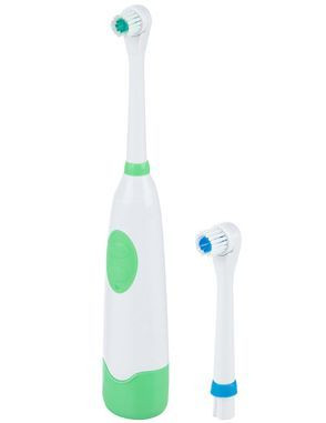 Зубная щетка HOMESTAR HS-6005 с доп. насадкой, зелёная