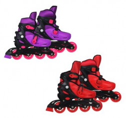 Коньки роликовые SILAPRO Коньки роликовые M:35-38, раздвижные, 4 колеса ПВХ, пластик, 2 цвета 129-164