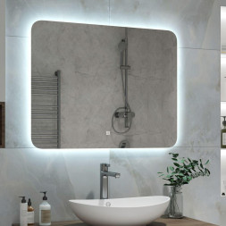 Зеркало сенсорное САНАКС 45263 Зеркало 800 х 600 мм, сенсорное, с внутренней LED подсветкой, ореольное свечение. Drift Light