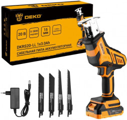 Сабельная пила DEKO DKRS20-Li, 20В, 1x3.0Ач 083-1059