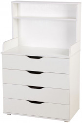 Комод POLINI Комод Polini kids Simple 2581, со стеллажом, белый