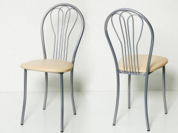 Стул БИТЕЛ Ромашка (серебро,борнео крем)