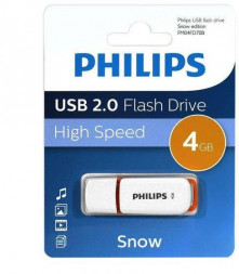 Флеш накопитель PHILIPS SNOW2.0 4Gb белый (FM04FD70B/97)