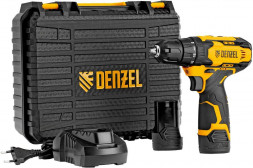 DENZEL Дрель-шуруповерт аккумуляторная CDQ-12, Li-Ion, 12 В 26106