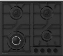 Нез.вар.панель газовая NORDEN AZTECH 6L3GT MIX тёмная нержавеющая сталь (DARK INOX)