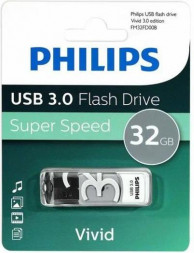 Флешка PHILIPS 32Gb VIVID3.0 Белый/Серый (FM32FD00B/97)