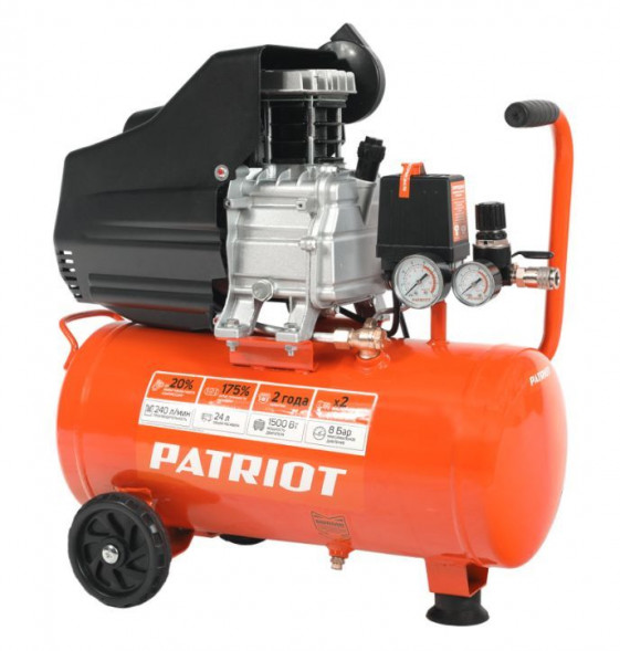 Компрессор PATRIOT 525306365 EURO 24-240 Компрессор поршневой масляный