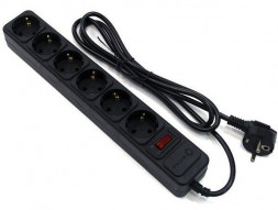 5BITES SP6B-150 Сетевой фильтр SP6B-150 5S / 3*0.75MM2 / 5M / BLACK