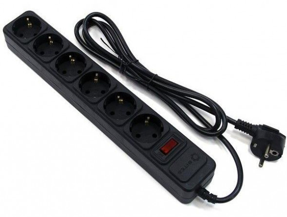 5BITES SP6B-150 Сетевой фильтр SP6B-150 5S / 3*0.75MM2 / 5M / BLACK
