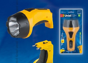 Фонарик UNIEL 09049 S-RB012-BA желтый