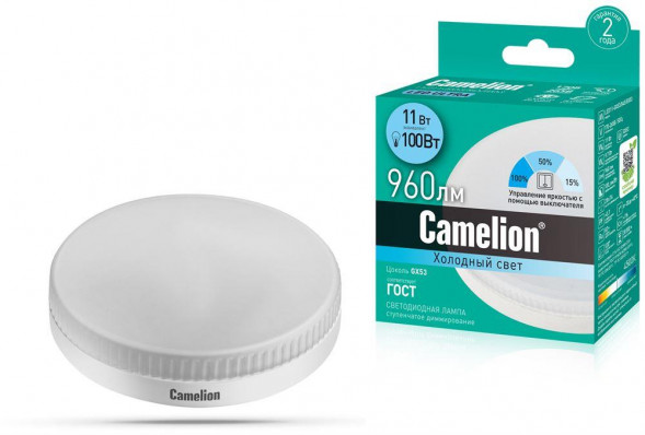 Лампа CAMELION (14731) LED11-GX53/845/GX53