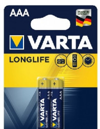 Элементы питания VARTA LR03 AAA BL2 LONGLIFE ALKALINE 1.5V (4103) (4103113412)