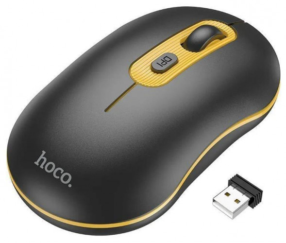 Мышь HOCO (6931474790941) GM21 черный/желтый