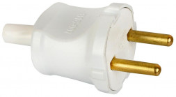 Штепсельная вилка VOLSTEN (14443) Sb2-P 16А, Вилка прямая белая